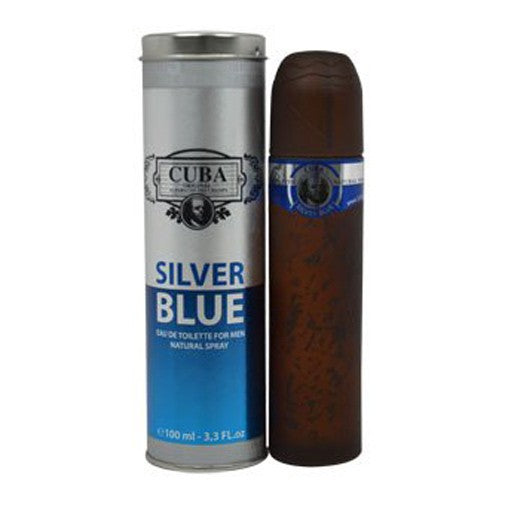 Bottle of Cuba Silver Blue by Cuba, 3.3 oz Eau De Toilette Spray for Men